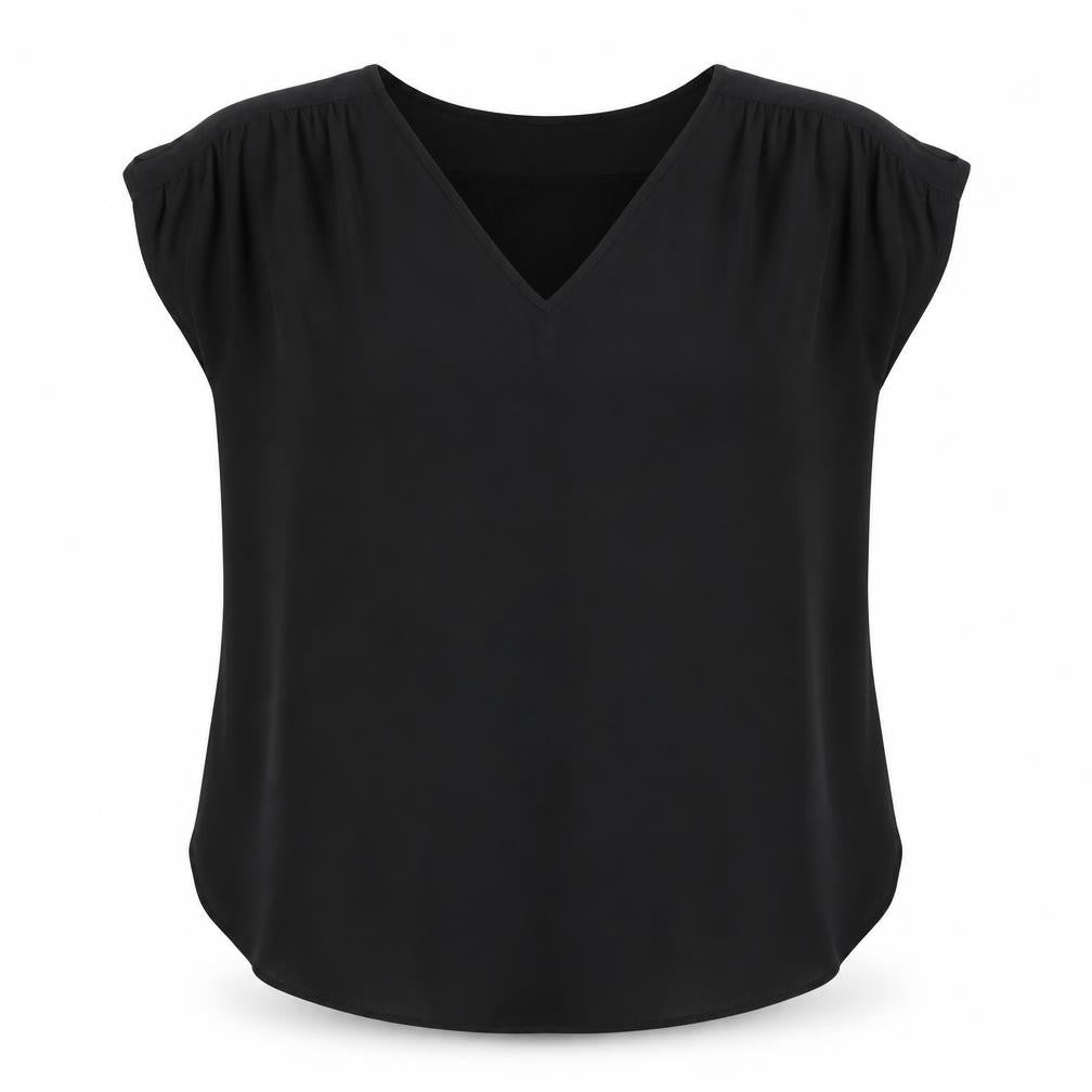 Womens UK Size L LOFT Black Basic Blouse