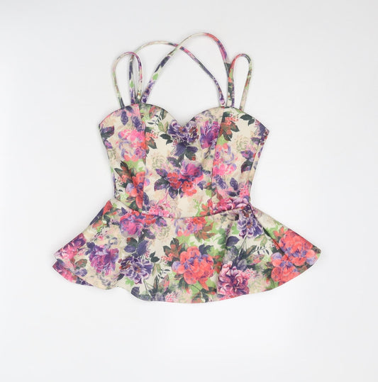 Womens UK Size 4 ASOS Multicoloured Camisole Tank