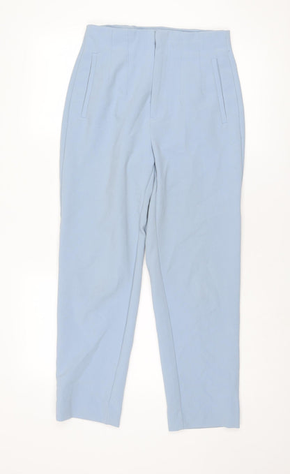 Womens UK Size 10 Stradivarius Regular Fit Dress Pants Blue Trousers