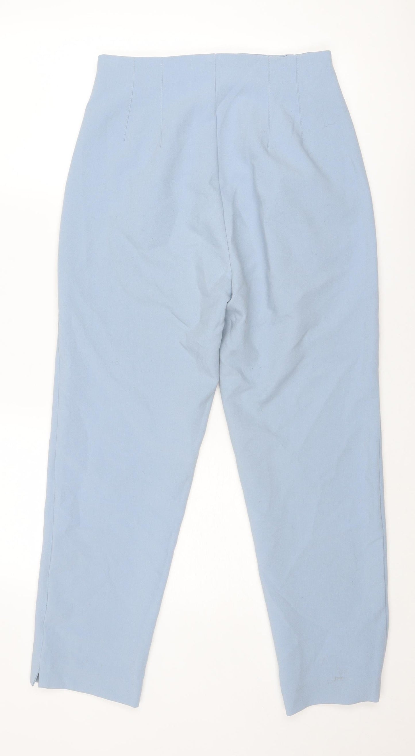 Womens UK Size 10 Stradivarius Regular Fit Dress Pants Blue Trousers