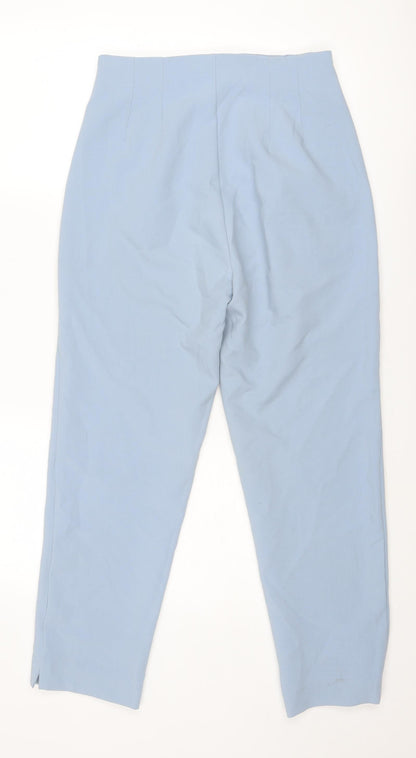Womens UK Size 10 Stradivarius Regular Fit Dress Pants Blue Trousers