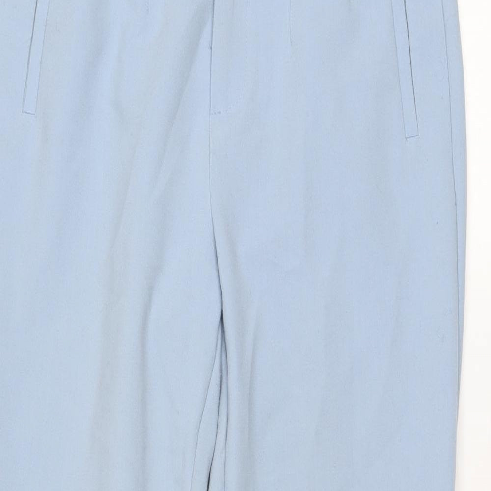 Womens UK Size 10 Stradivarius Regular Fit Dress Pants Blue Trousers