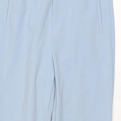 Womens UK Size 10 Stradivarius Regular Fit Dress Pants Blue Trousers