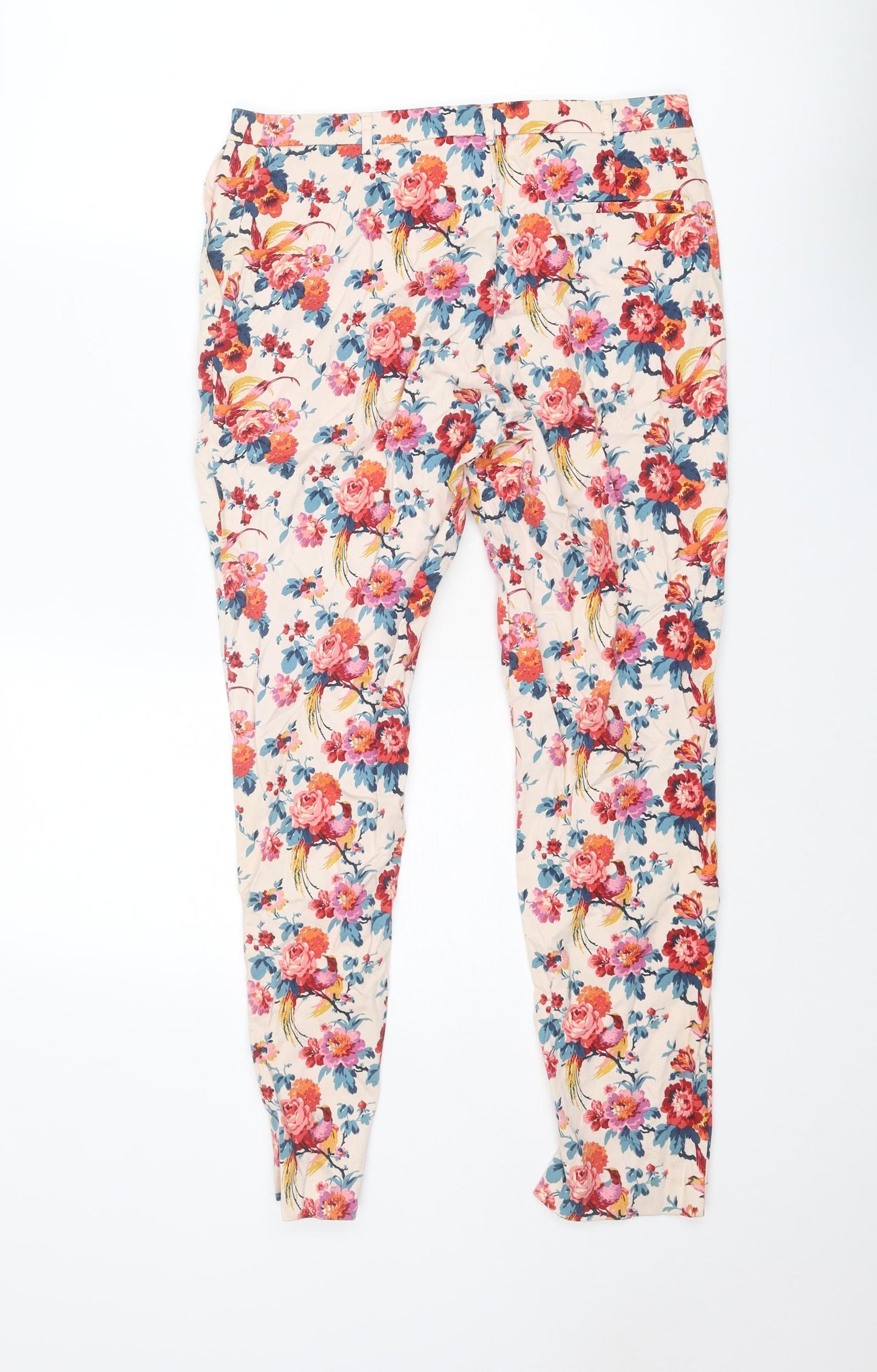 Womens UK Size 10 Oasis Regular Fit Chino Multicoloured Trousers