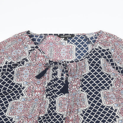 Womens UK Size 16 Debenhams Multicoloured Basic Blouse
