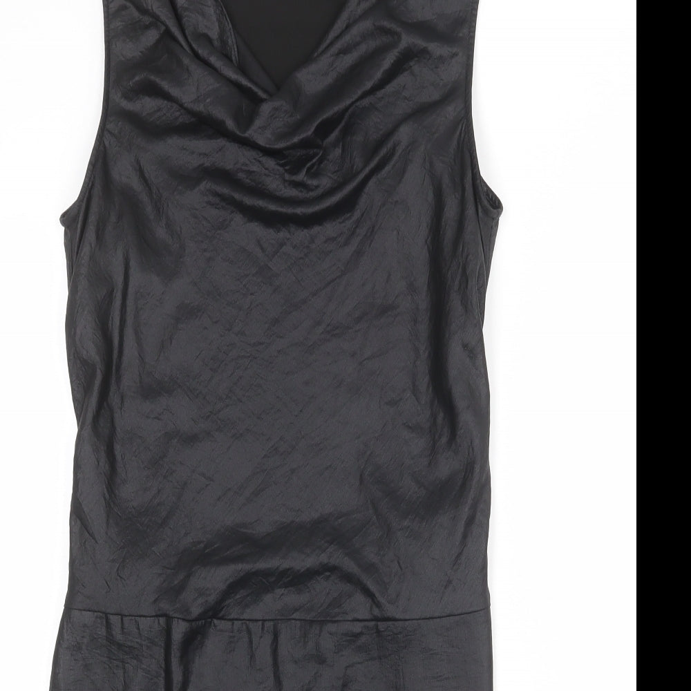 Gap Womens Black Polyester A-Line Size S Cowl Neck Pullover