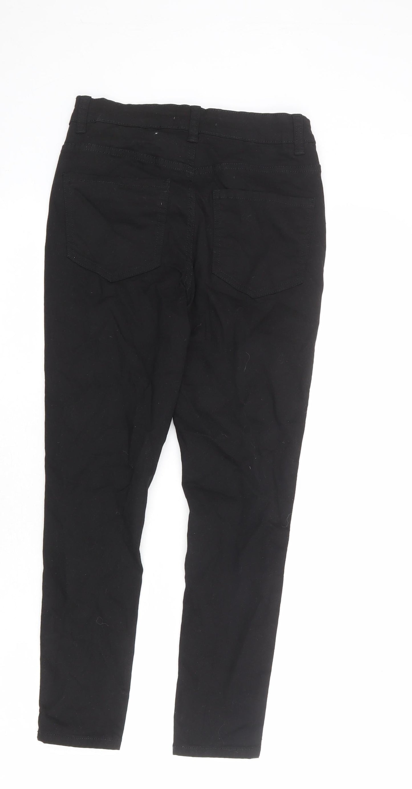 New Look Womens Black Cotton Skinny Jeans Size 8 L25 in Regular Zip