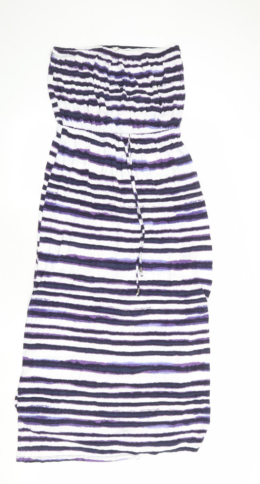 Monsoon Womens Multicoloured Geometric Viscose A-Line Size M Off the Shoulder Pullover