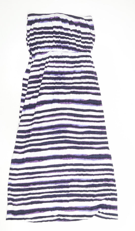 Monsoon Womens Multicoloured Geometric Viscose A-Line Size M Off the Shoulder Pullover