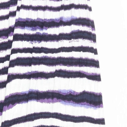 Monsoon Womens Multicoloured Geometric Viscose A-Line Size M Off the Shoulder Pullover