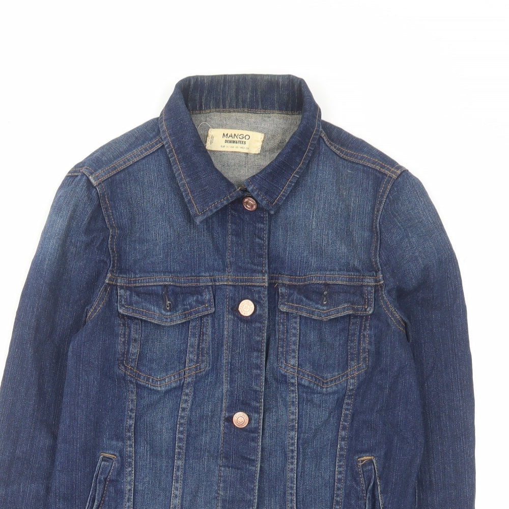 Womens UK Size S Mango Blue Jacket