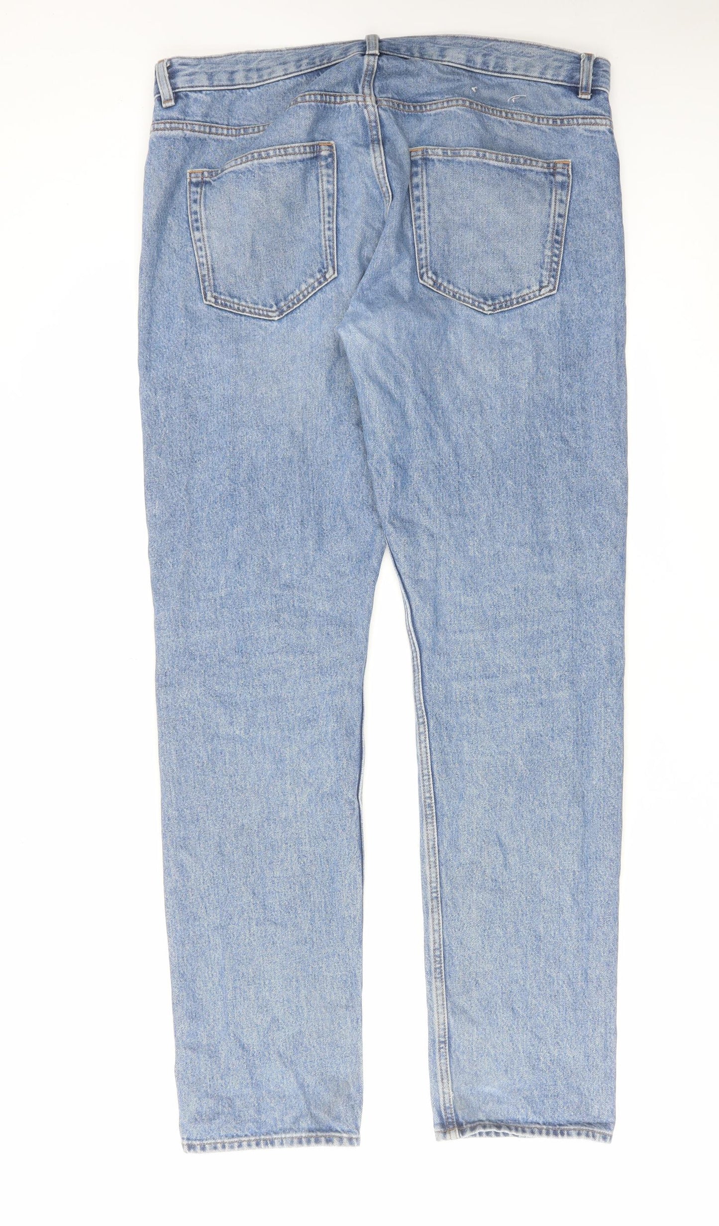 Artik Mens Blue Cotton Straight Jeans Size 34 in L34 in Regular Button