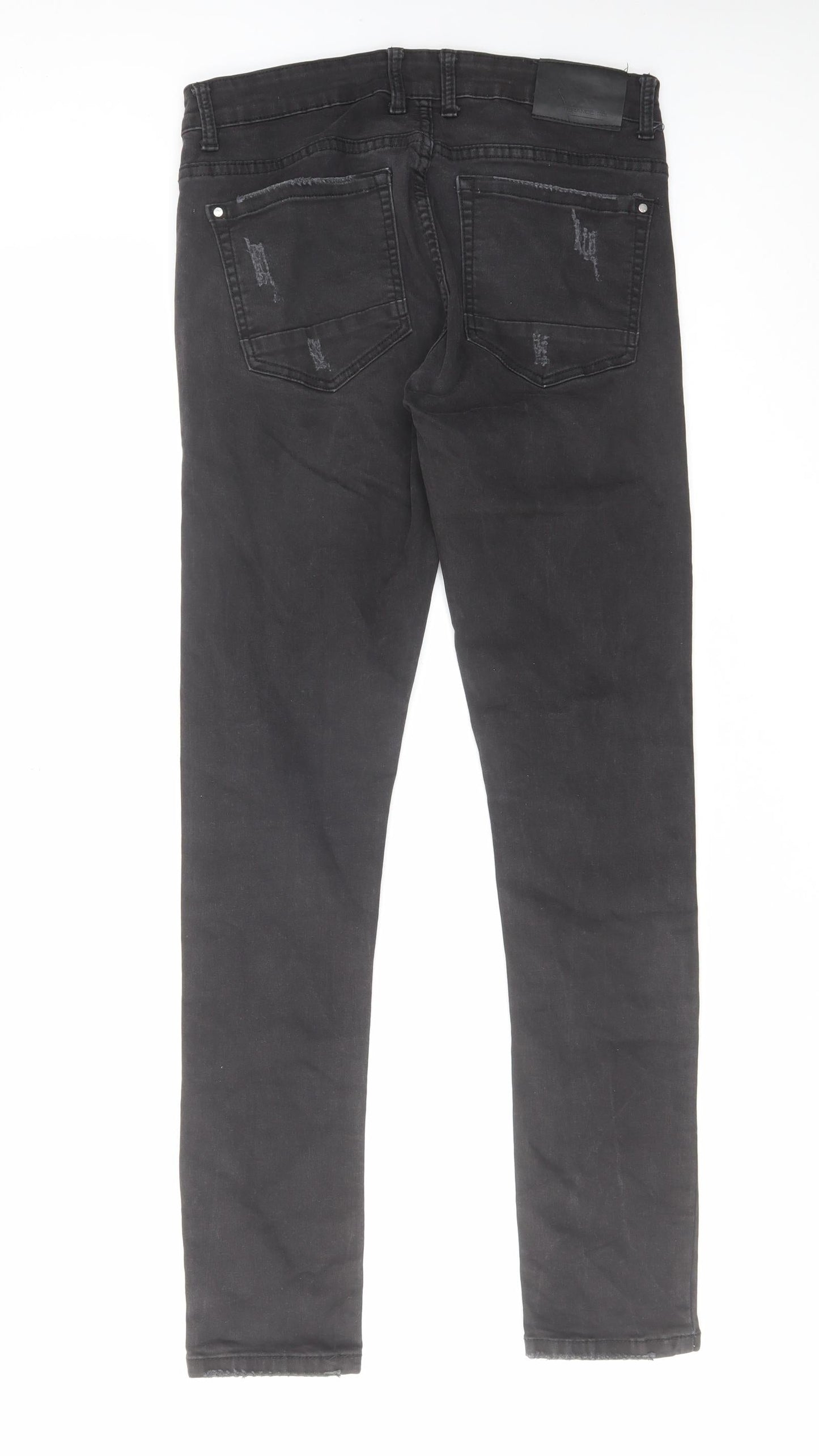 Terance Kole Womens Black Cotton Skinny Jeans Size 32 in L31 in Regular Zip