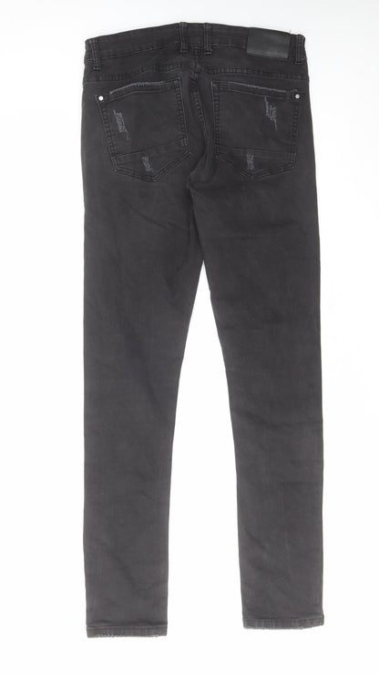 Terance Kole Womens Black Cotton Skinny Jeans Size 32 in L31 in Regular Zip