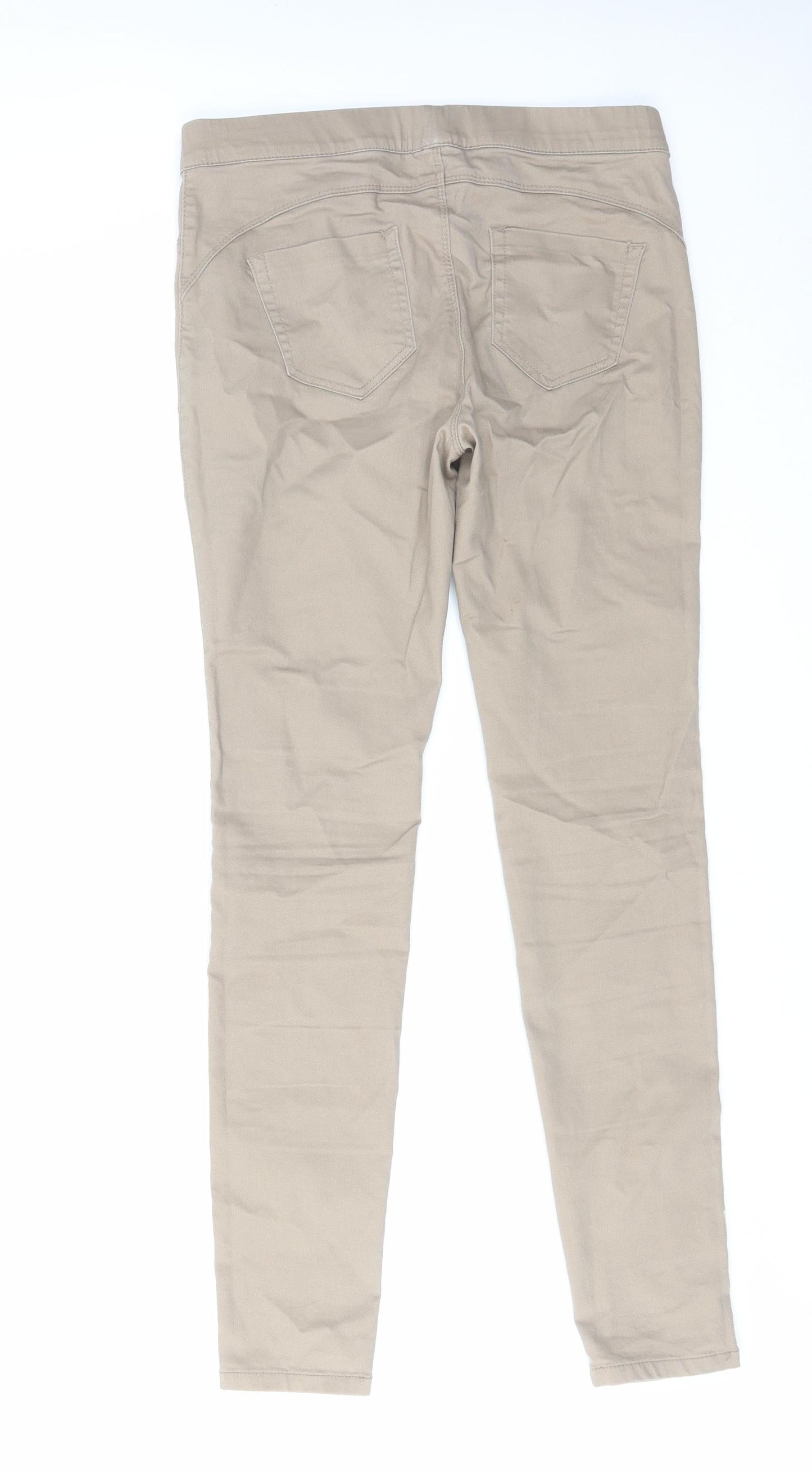 Denim & Co. Womens Beige Cotton Jegging Jeans Size 10 L29 in Regular