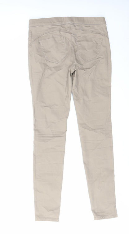 Denim & Co. Womens Beige Cotton Jegging Jeans Size 10 L29 in Regular