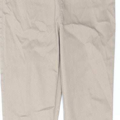 Denim & Co. Womens Beige Cotton Jegging Jeans Size 10 L29 in Regular