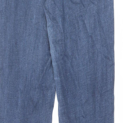 Topshop Womens Blue Cotton Skinny Jeans Size 28 in L30 in Regular Zip