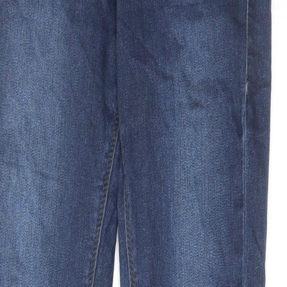 Topshop Womens Blue Cotton Skinny Jeans Size 26 in L30 in Regular Zip