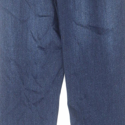 Topshop Womens Blue Cotton Skinny Jeans Size 26 in L30 in Regular Zip