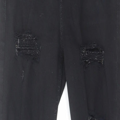Topshop Womens Black Cotton Skinny Jeans Size 26 in L28 in Regular Zip