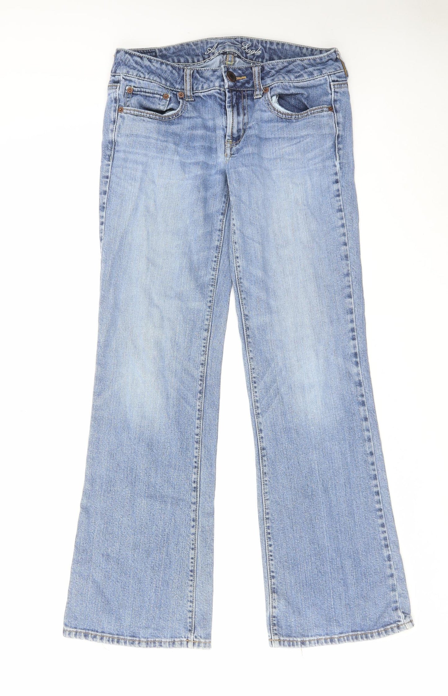 Womens UK Size 30 in American Eagle Outfitters Regular Fit Bootcut Blue Jeans