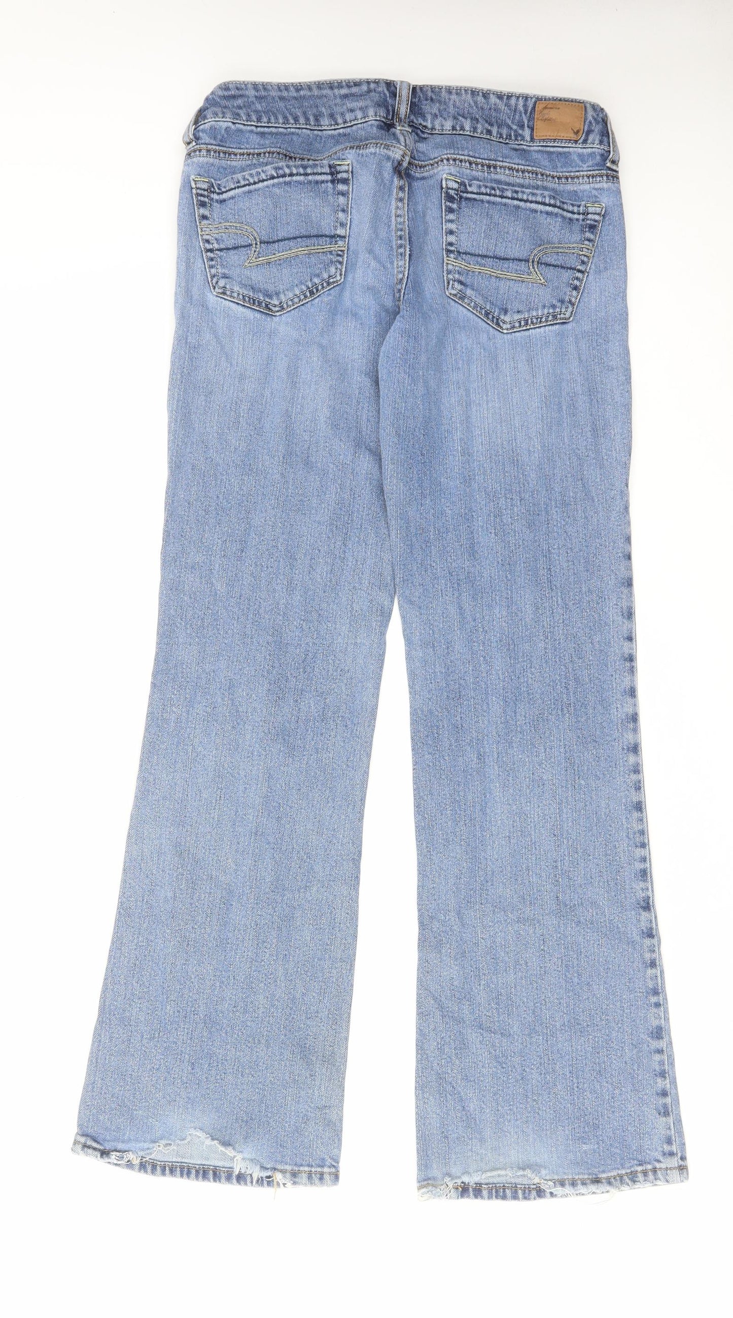 Womens UK Size 30 in American Eagle Outfitters Regular Fit Bootcut Blue Jeans