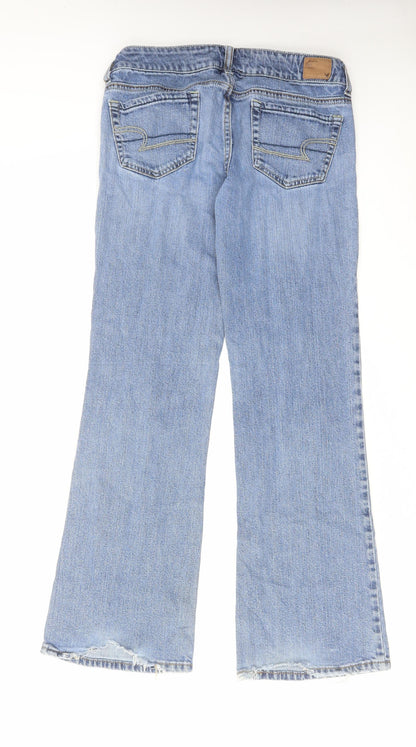 Womens UK Size 30 in American Eagle Outfitters Regular Fit Bootcut Blue Jeans