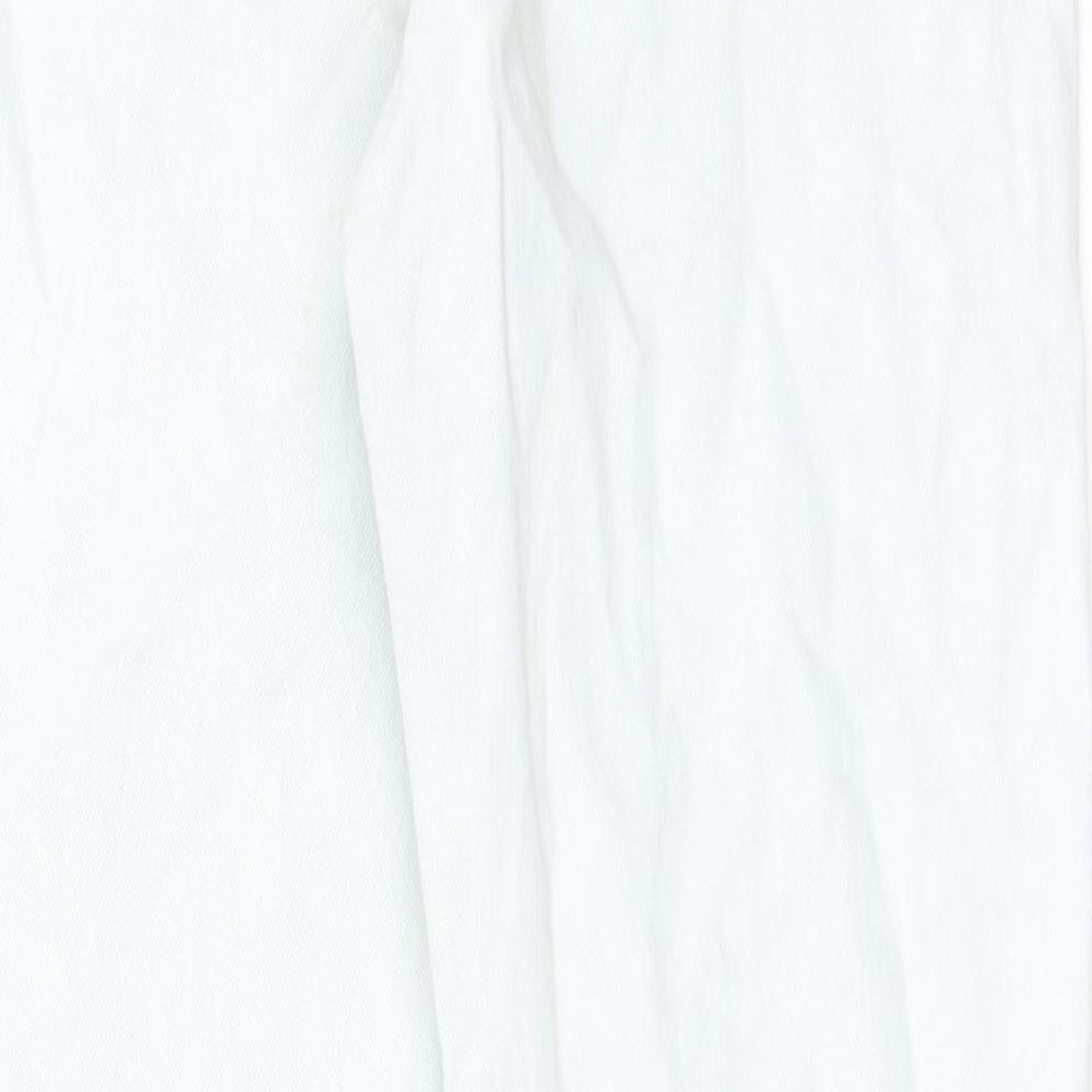 Topshop Womens Blue Cotton Straight Jeans Size 28 in L30 in Regular Zip