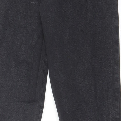 PRETTYLITTLETHING Womens Black Cotton Skinny Jeans Size 10 L26 in Regular Zip