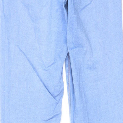 Matalan Womens Blue Cotton Skinny Jeans Size 10 L27 in Regular Zip