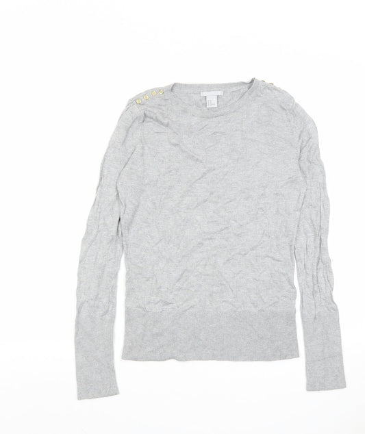 Womens UK Size M H&M Grey Pullover Jumper