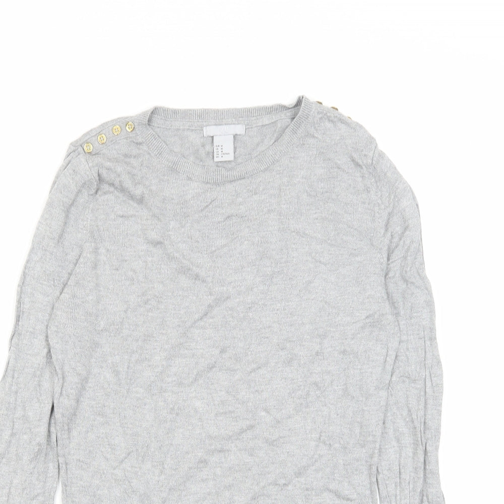 Womens UK Size M H&M Grey Pullover Jumper