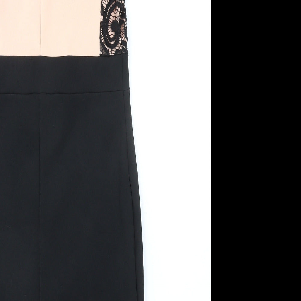 Quiz Womens Black Polyester Shift Size 12 Halter Button