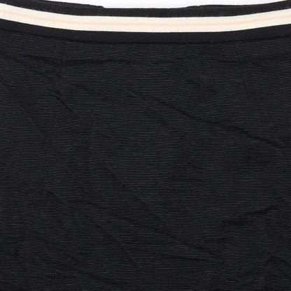 NEXT Womens Black Viscose A-Line Skirt Size 8 Zip