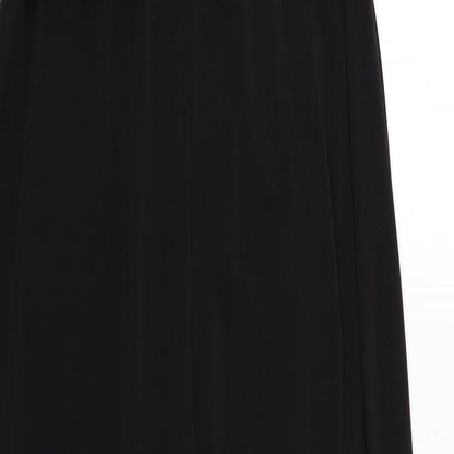 Together Womens Black Geometric Polyester Maxi Size 10 V-Neck Pullover