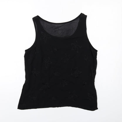 Womens UK Size 12 Marks and Spencer Black Basic Tank