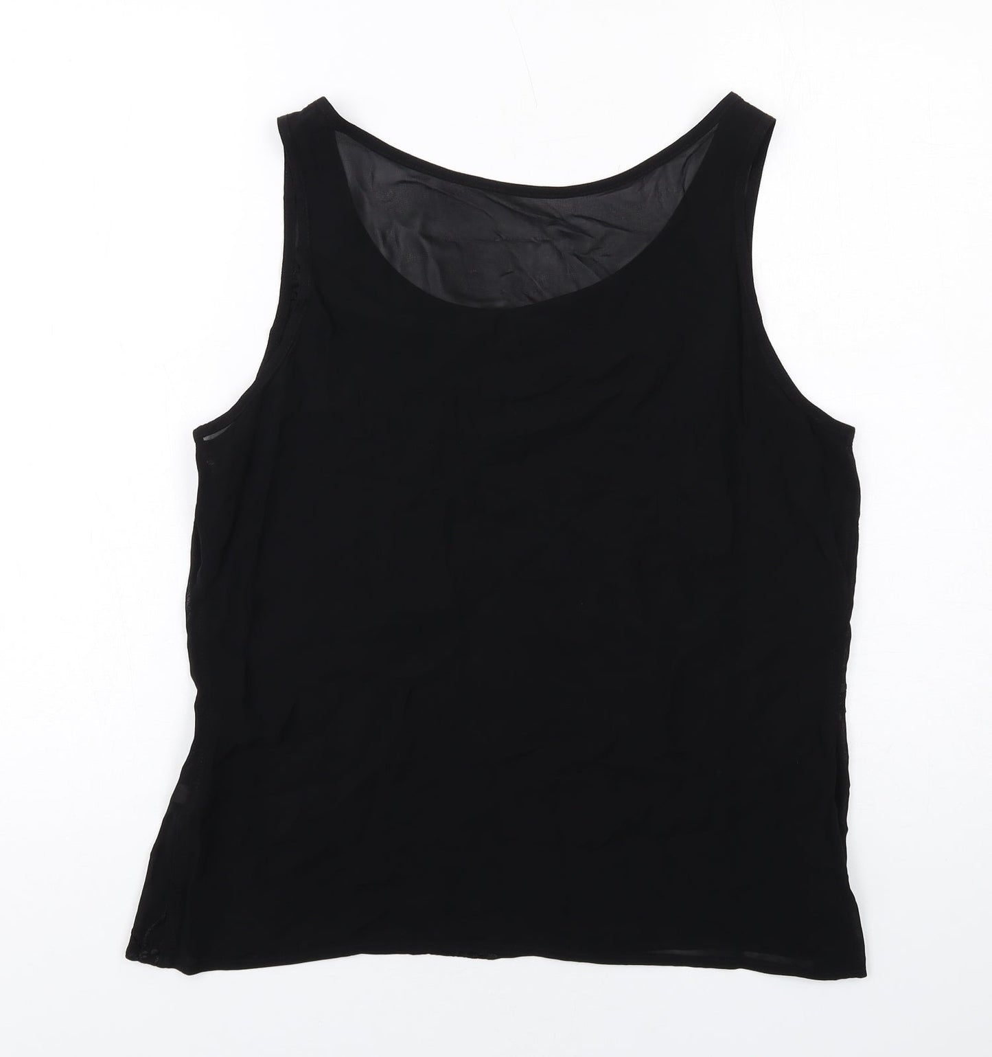 Womens UK Size 12 Marks and Spencer Black Basic Tank