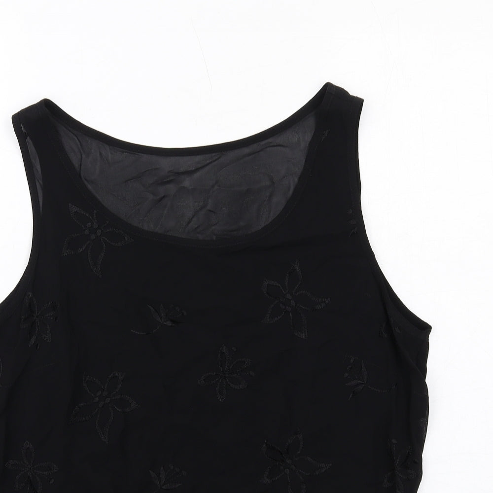 Womens UK Size 12 Marks and Spencer Black Basic Tank
