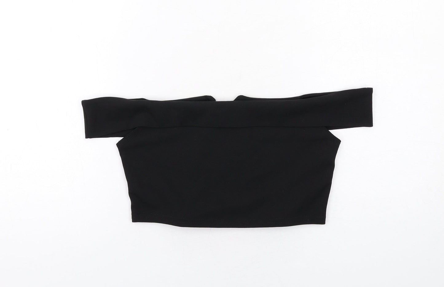 Womens UK Size 10 Missguided Black Cropped Blouse