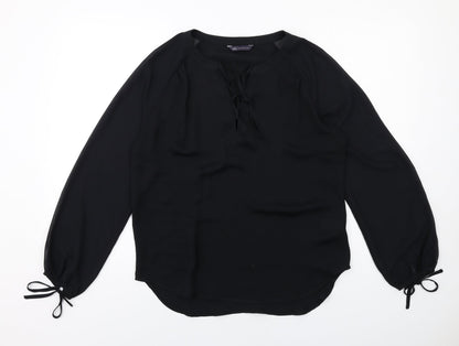 Womens UK Size 10 Marks and Spencer Black Basic Blouse