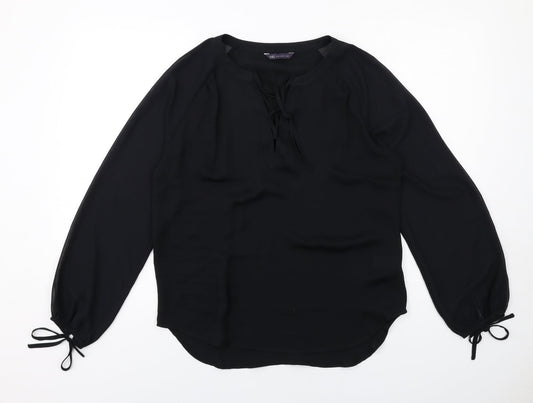 Womens UK Size 10 Marks and Spencer Black Basic Blouse