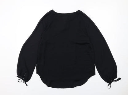 Womens UK Size 10 Marks and Spencer Black Basic Blouse