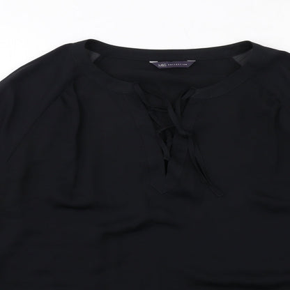 Womens UK Size 10 Marks and Spencer Black Basic Blouse