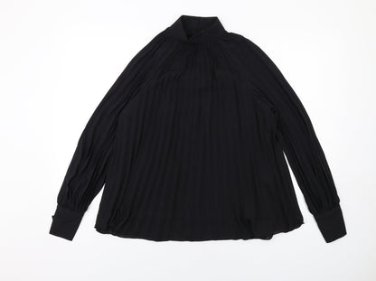 Womens UK Size XS H&M Black Basic Blouse