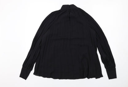 Womens UK Size XS H&M Black Basic Blouse