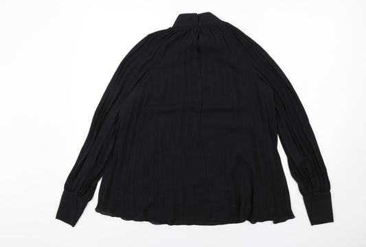 Womens UK Size XS H&M Black Basic Blouse