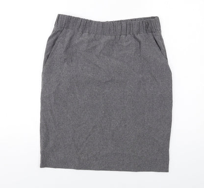 COS Womens Grey Polyamide A-Line Skirt Size 8