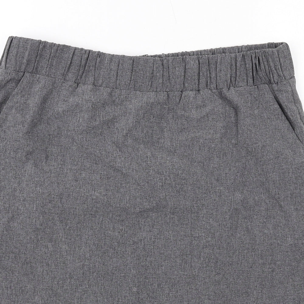 COS Womens Grey Polyamide A-Line Skirt Size 8