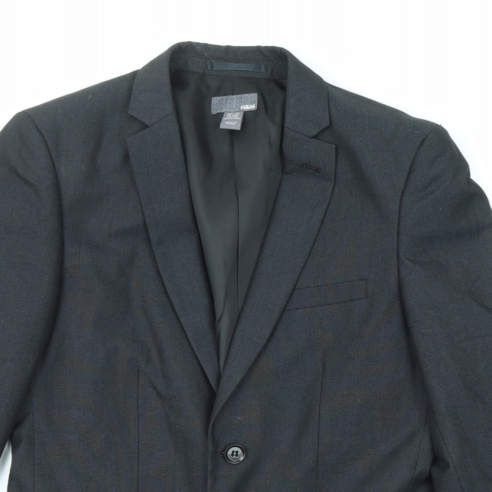 Mens UK Size 44 H&M Regular Black Suit Jacket
